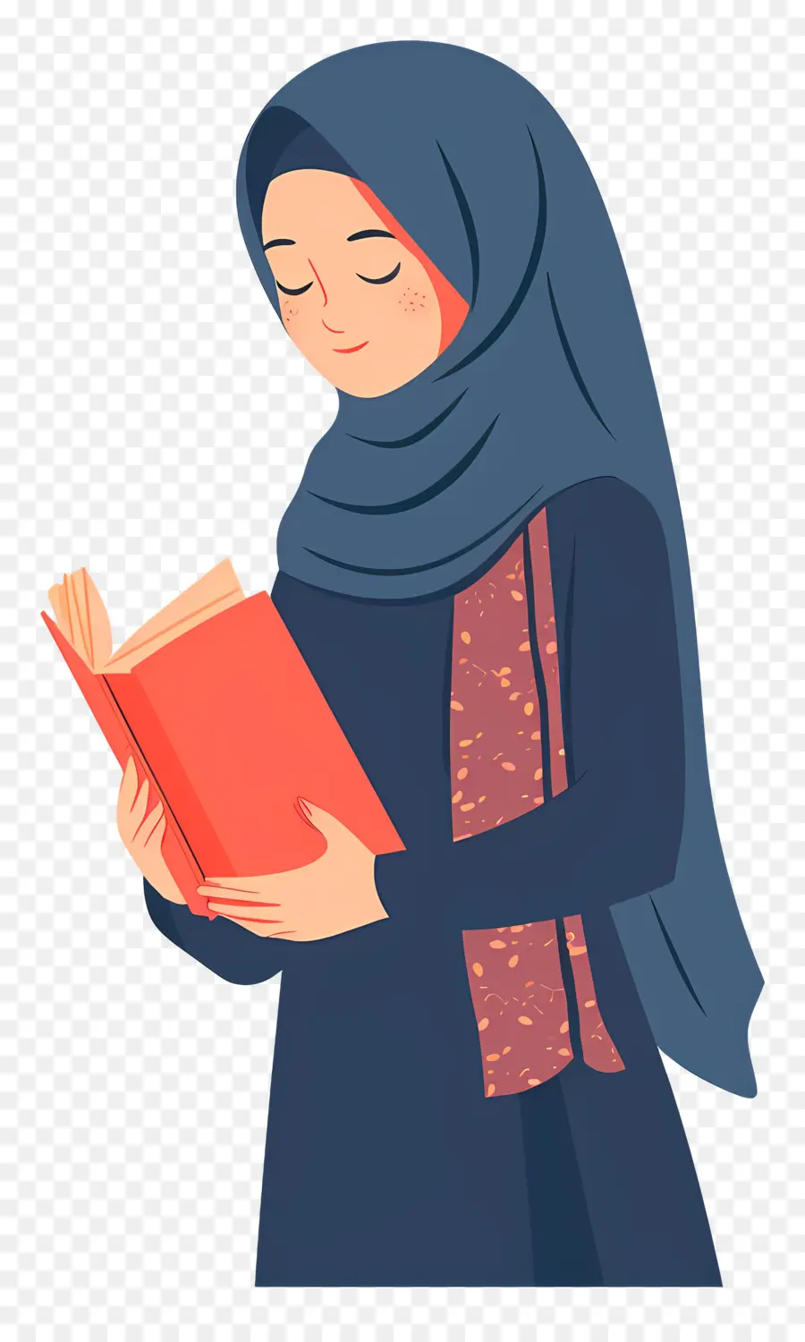 Chica Hijab Sosteniendo Libro，Libro De Lectura De Mujer PNG