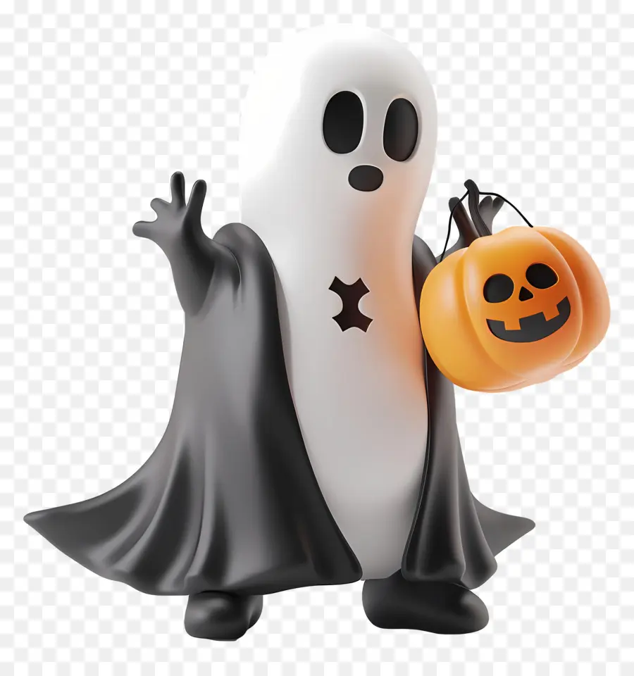 Fantasma Sosteniendo Calabaza，Fantasma Con Calabaza PNG