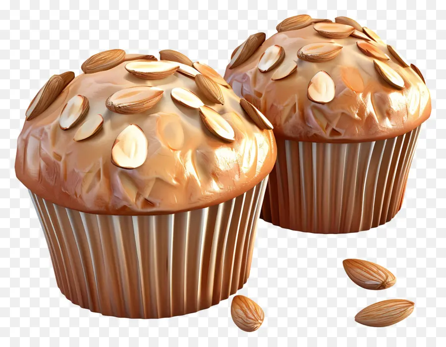 Muffins De Almendras，Magdalenas PNG