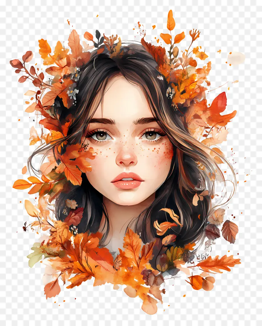 Chica De Otoño，Mujer Otoño PNG