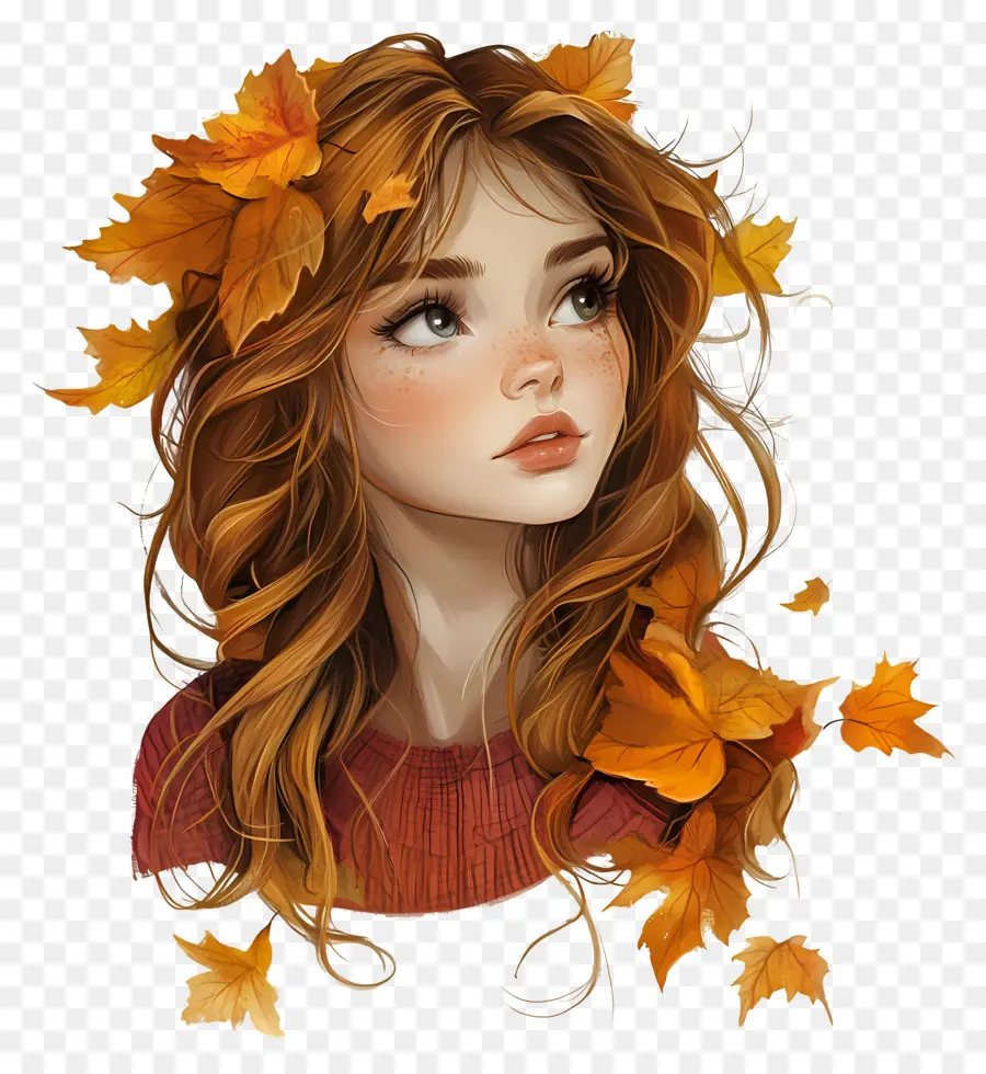 Chica De Otoño，Mujer Otoño PNG