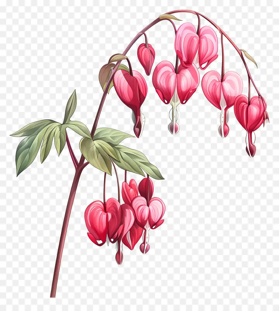 Flores Del Corazón Sangrante，Flores PNG