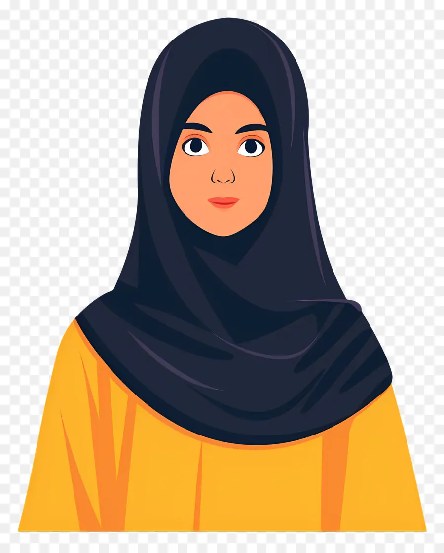 Chica Hijab De Dibujos Animados，Mujer PNG