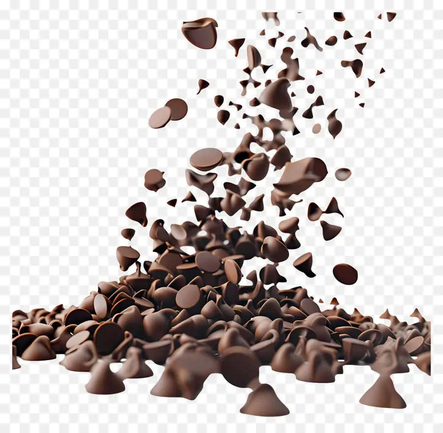 Chispas De Chocolate，Oscuro PNG