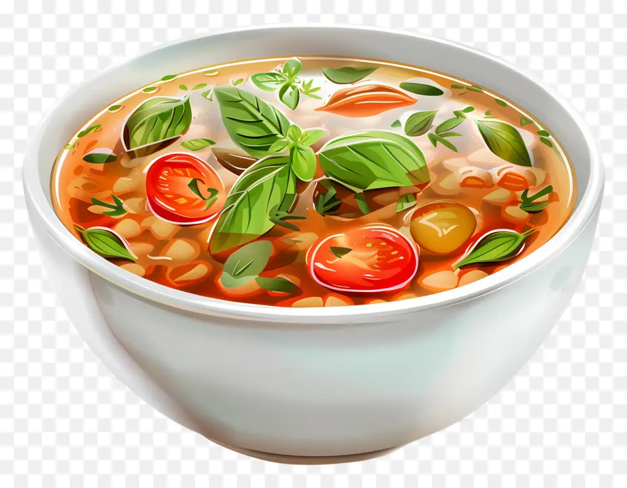 Sopa Minestrone，Tazón De Sopa PNG