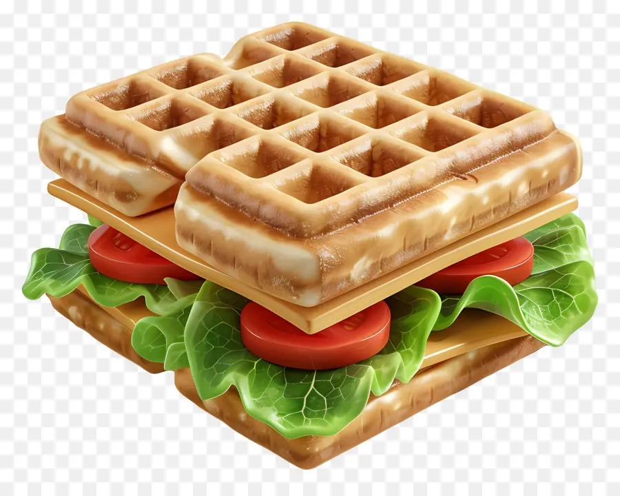 Sándwich De Gofres，Gofre PNG