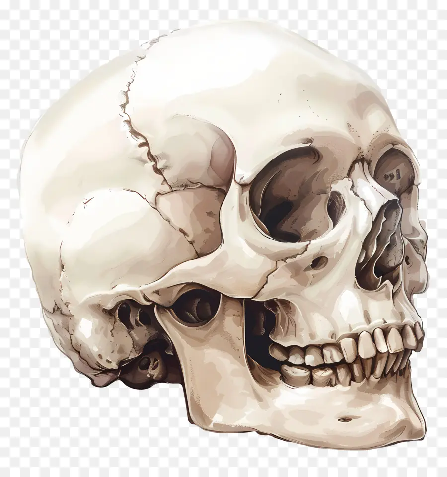 Calavera Espeluznante，Cráneo Humano PNG