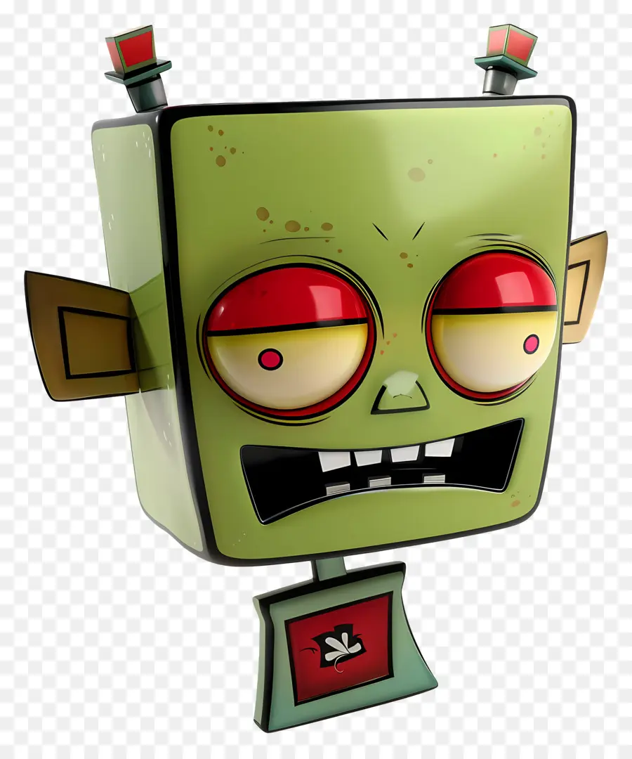 Invasor Zim，Robot Verde PNG