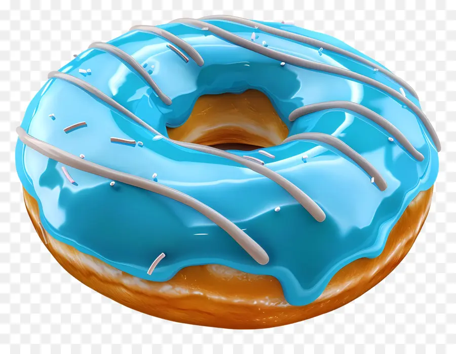 Donut Azul，Rosquilla PNG