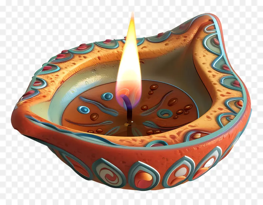 Diwali Diya，Lámpara De Aceite Encendida PNG