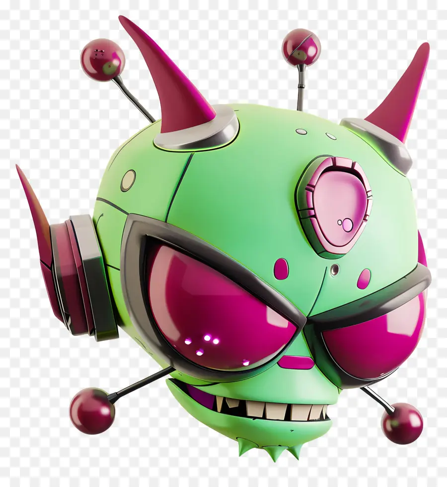 Invasor Zim，Cabeza Alienígena PNG