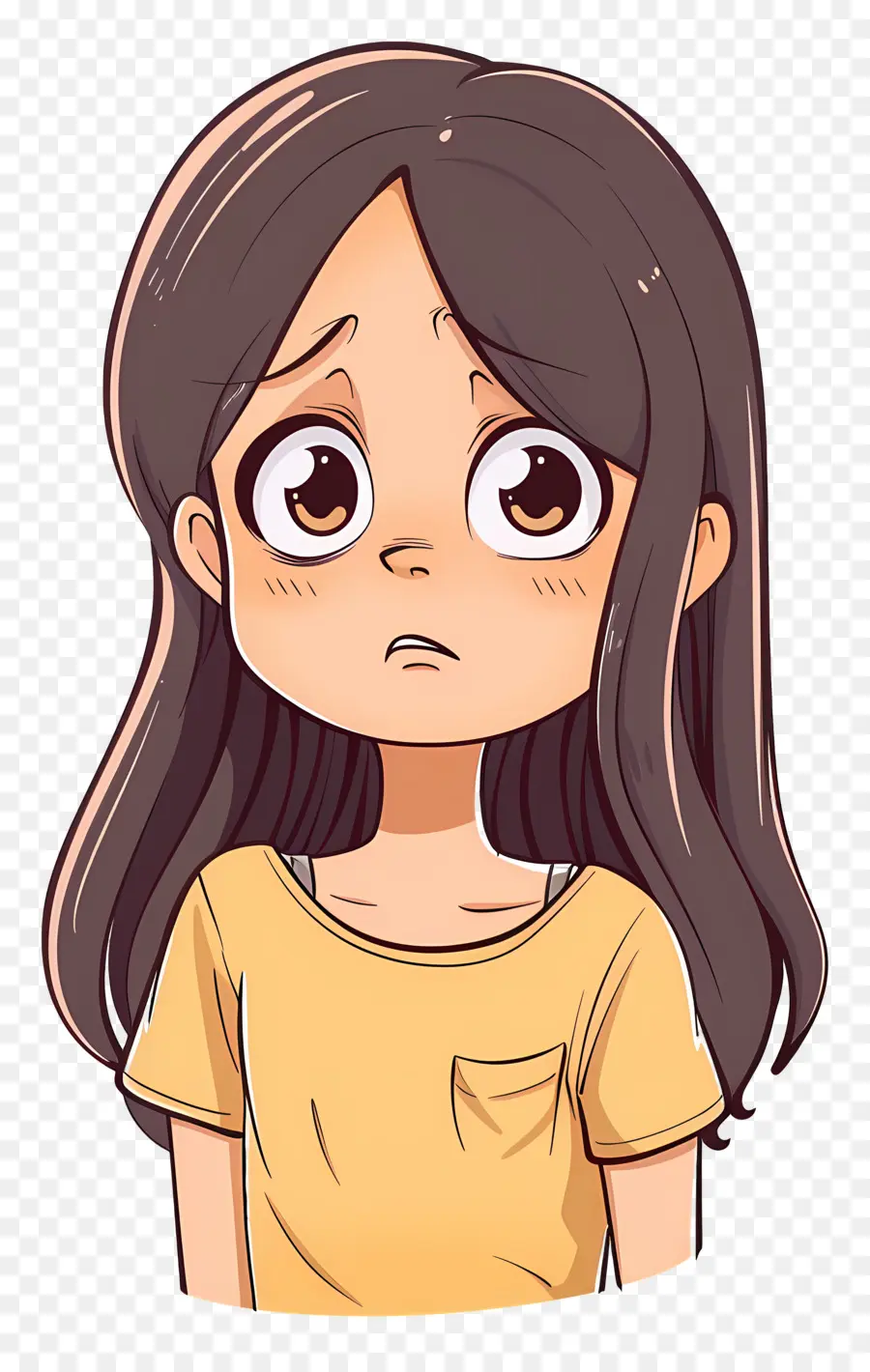 Chica En Problemas，Niña Triste PNG