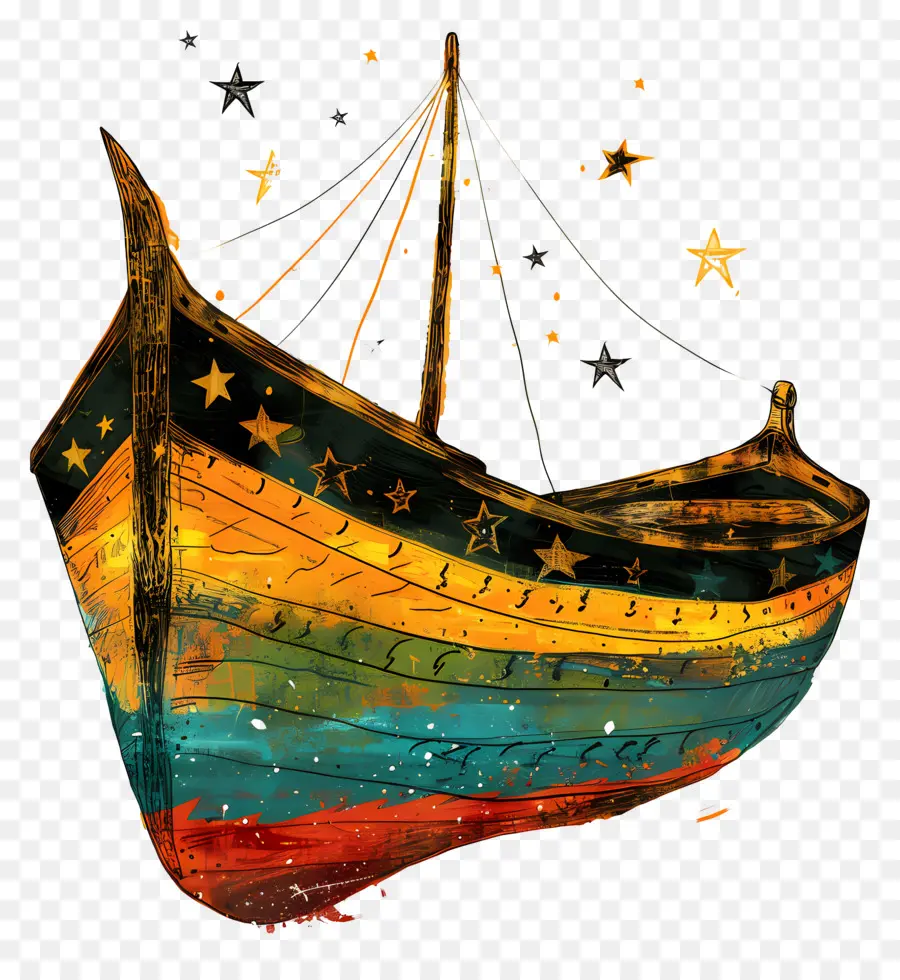 Bote，Barco Colorido PNG