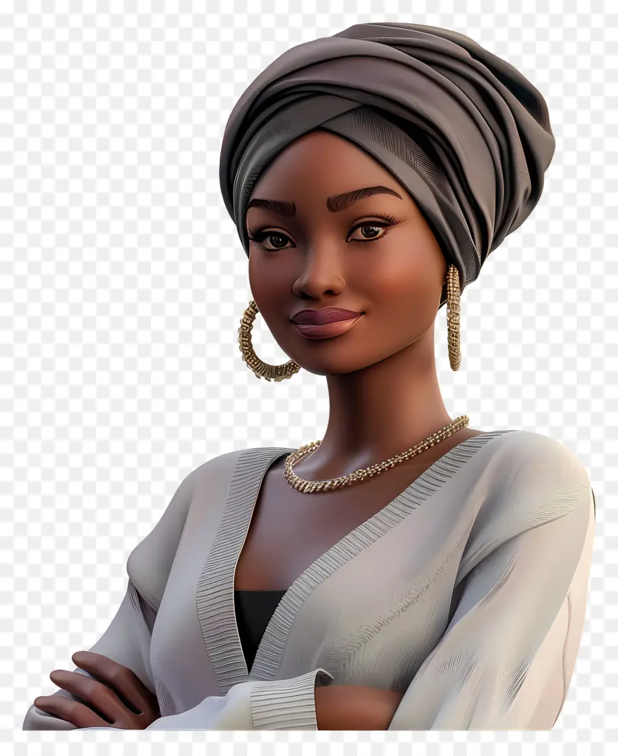 Mujer Africana，Mujer Con Diadema PNG