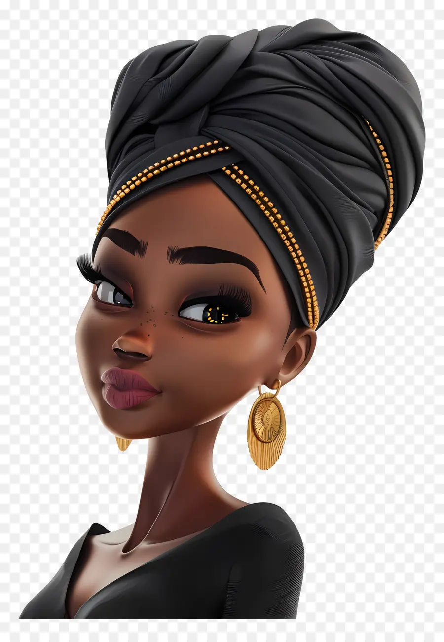 Mujer Africana，Mujer Con Diadema PNG