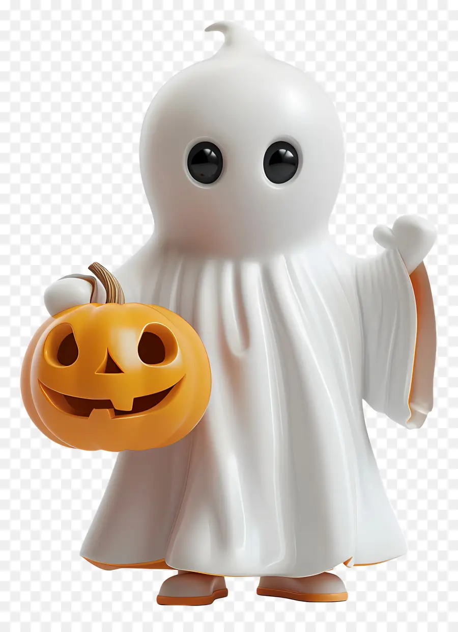 Fantasma Sosteniendo Calabaza，Fantasma PNG