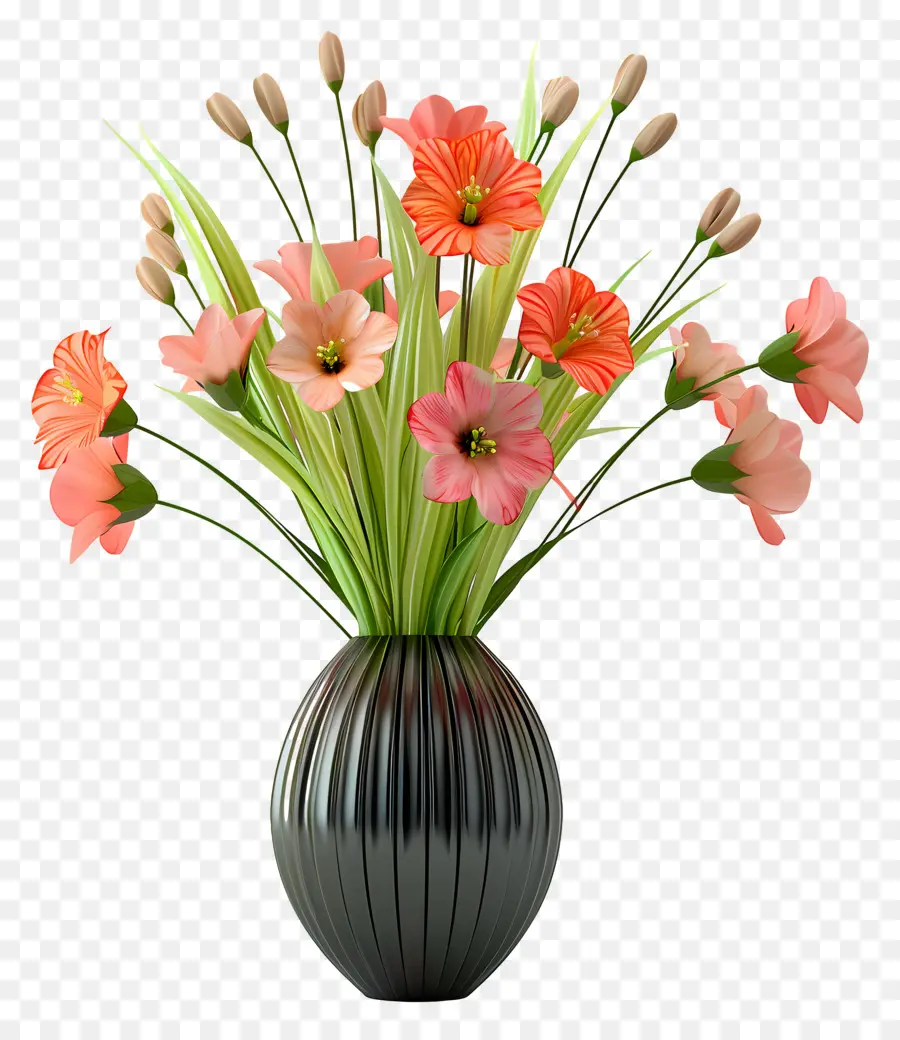 Flores En Florero，Florero PNG