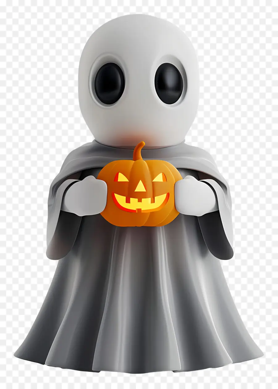 Fantasma Sosteniendo Calabaza，Fantasma Con Calabaza PNG