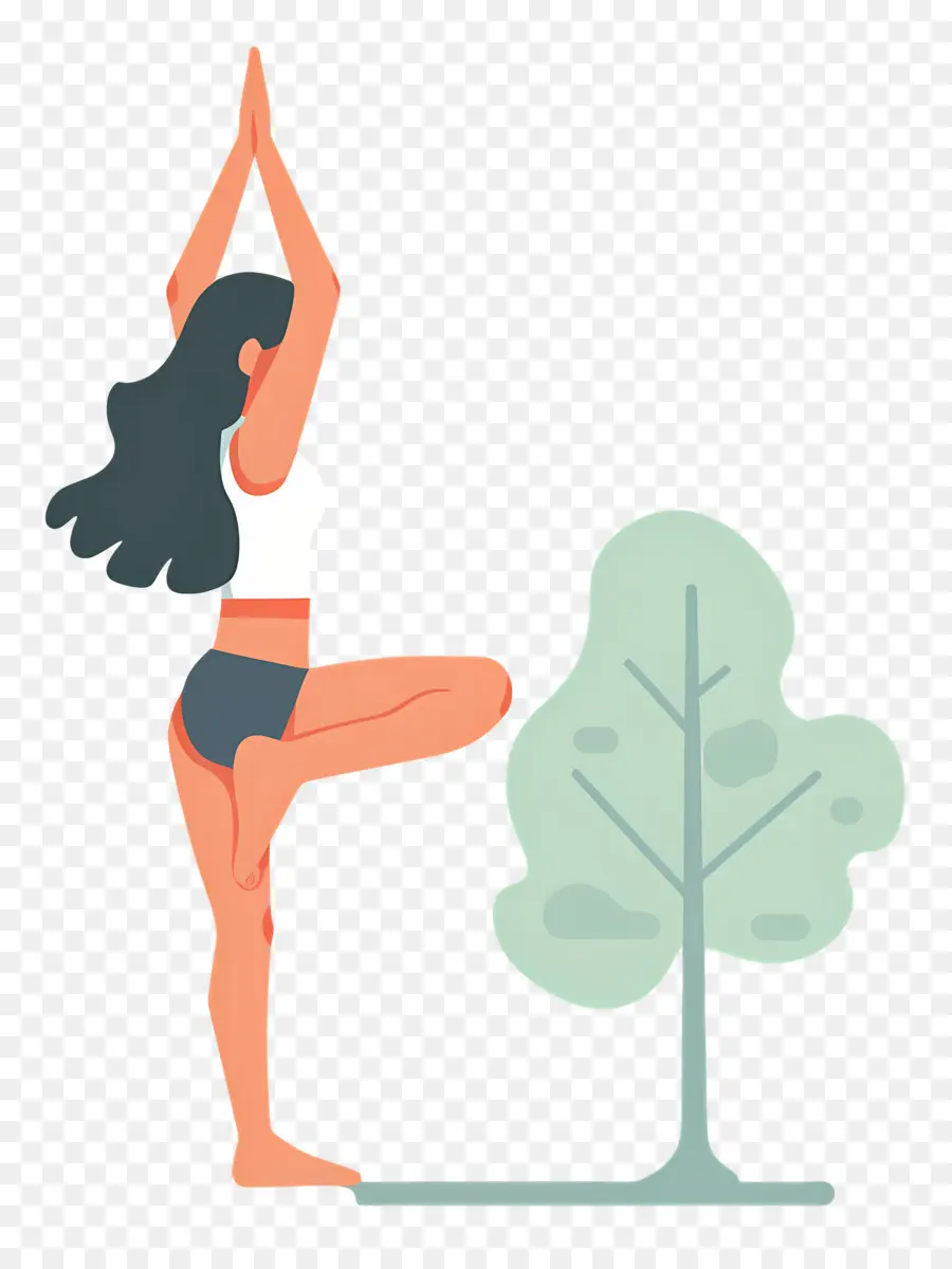 Chica Haciendo Yoga，Postura De Yoga PNG