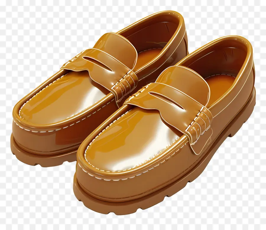 Mocasines，Mocasines Marrones PNG