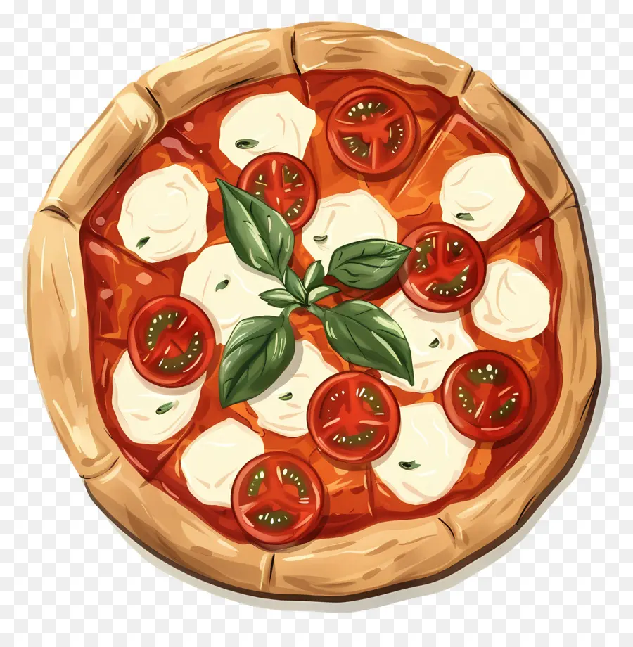 Pizza Margarita，Pizza PNG