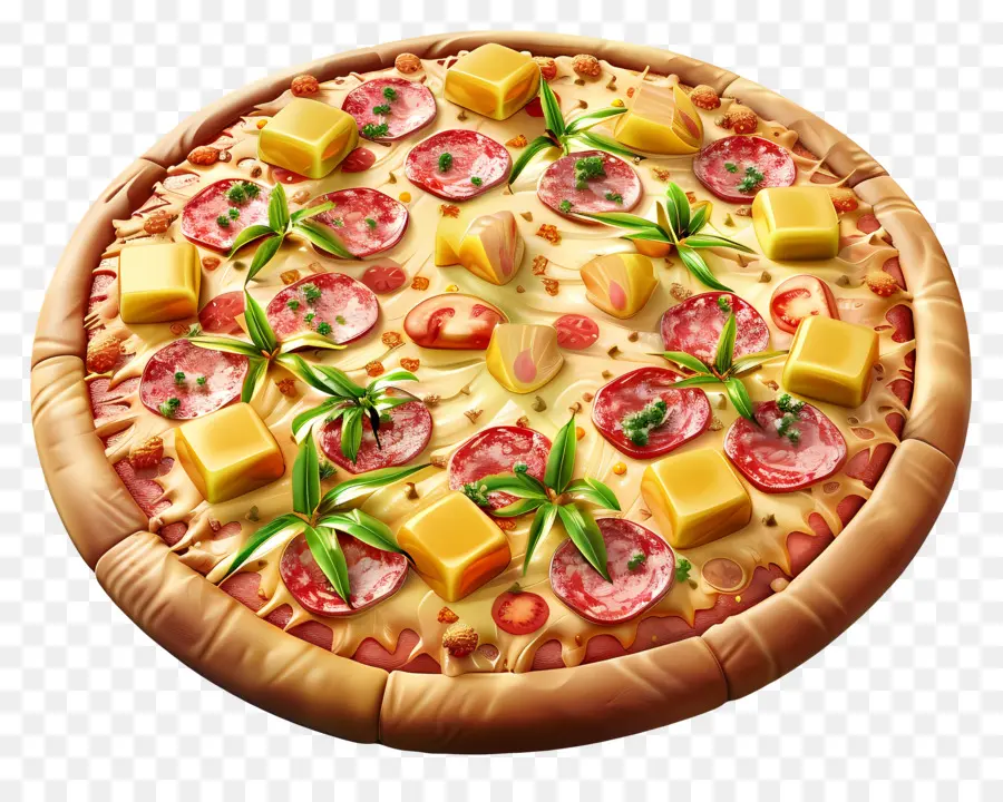 Pizza Hawaiana，Pizza PNG