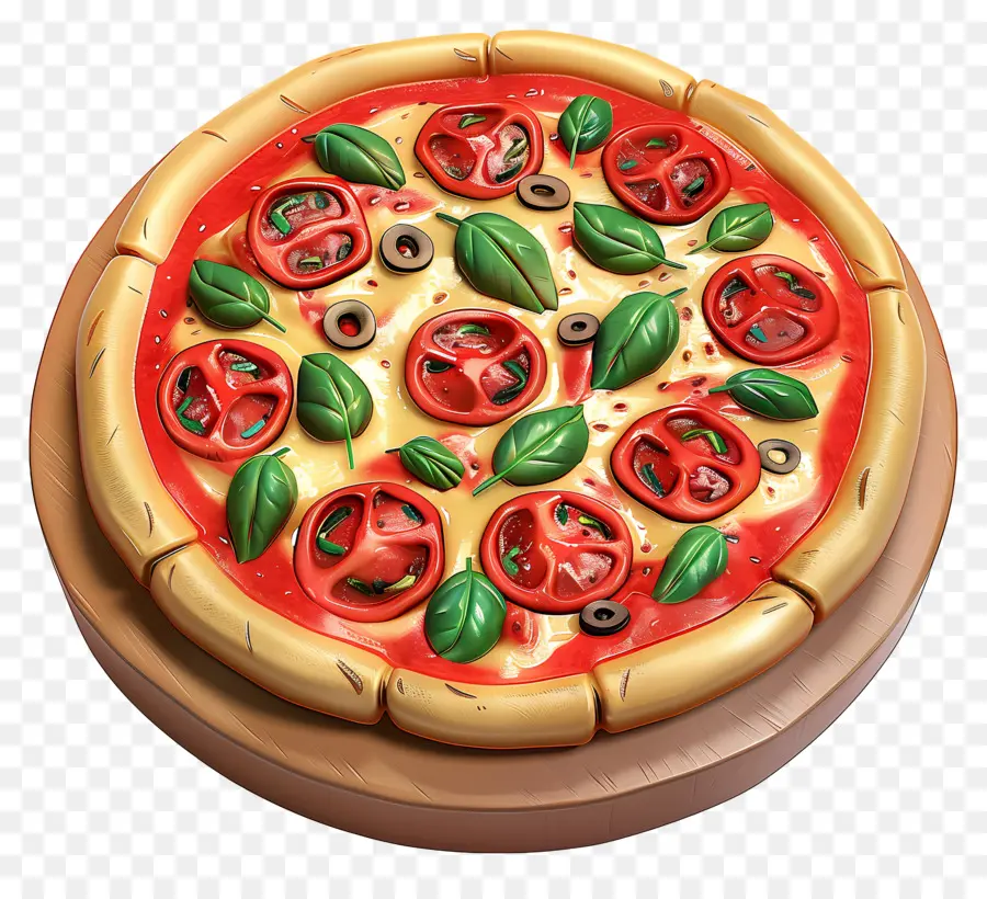 Pizza Margarita，Pizza PNG