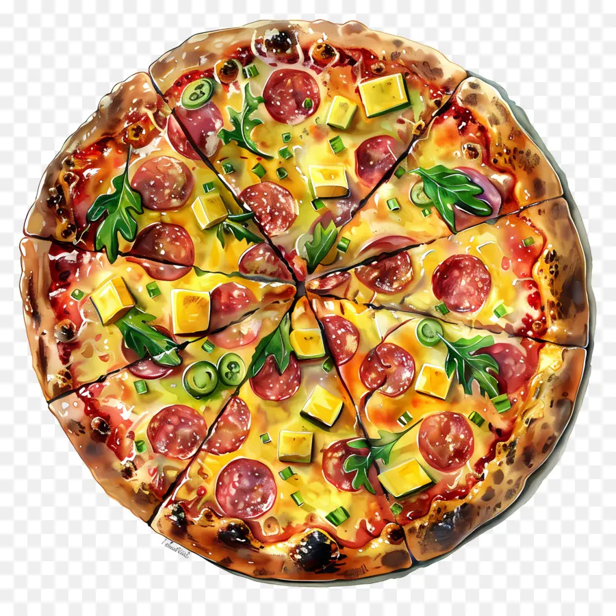 Pizza Hawaiana，Pizza PNG