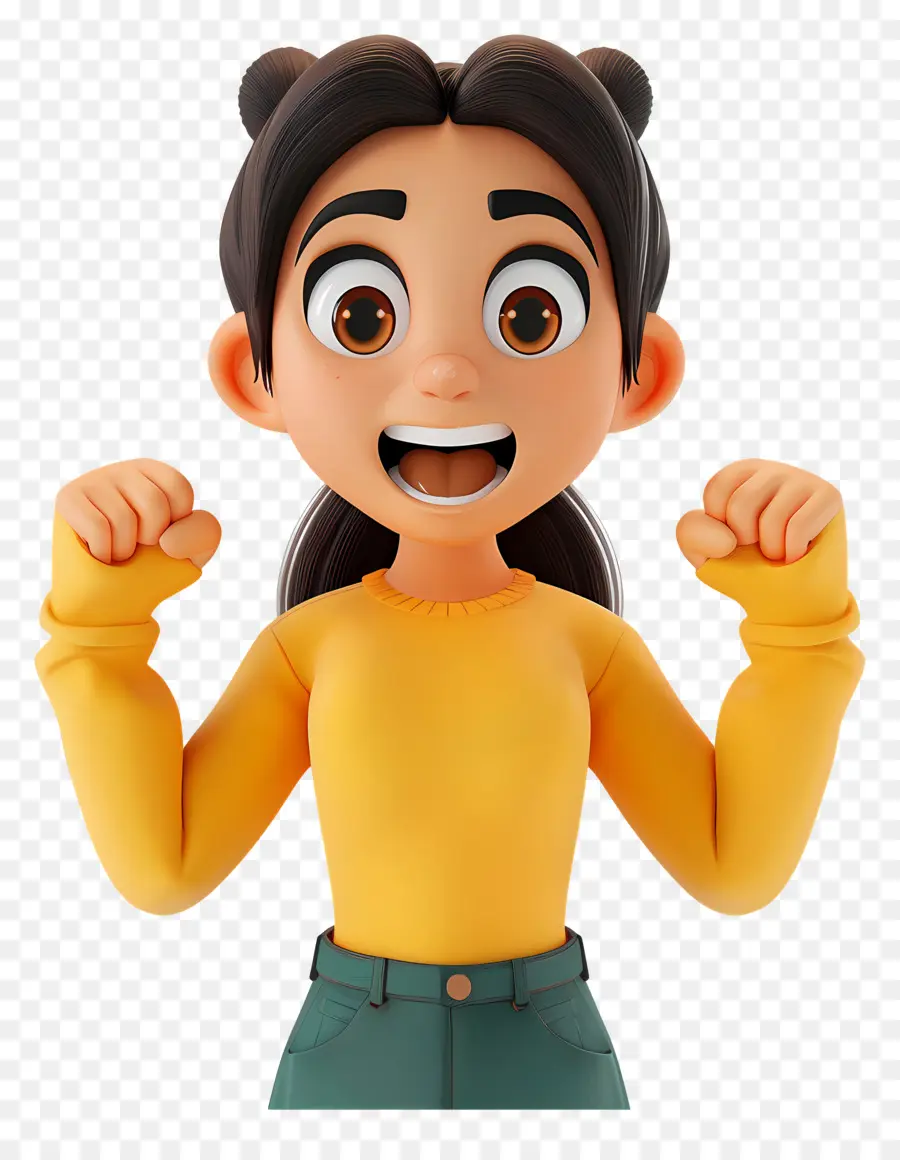 Mujer Emocionada，Chica Emocionada PNG