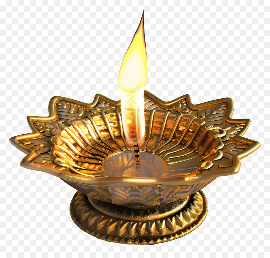 Diwali Diya，Lámpara De Aceite Encendida PNG