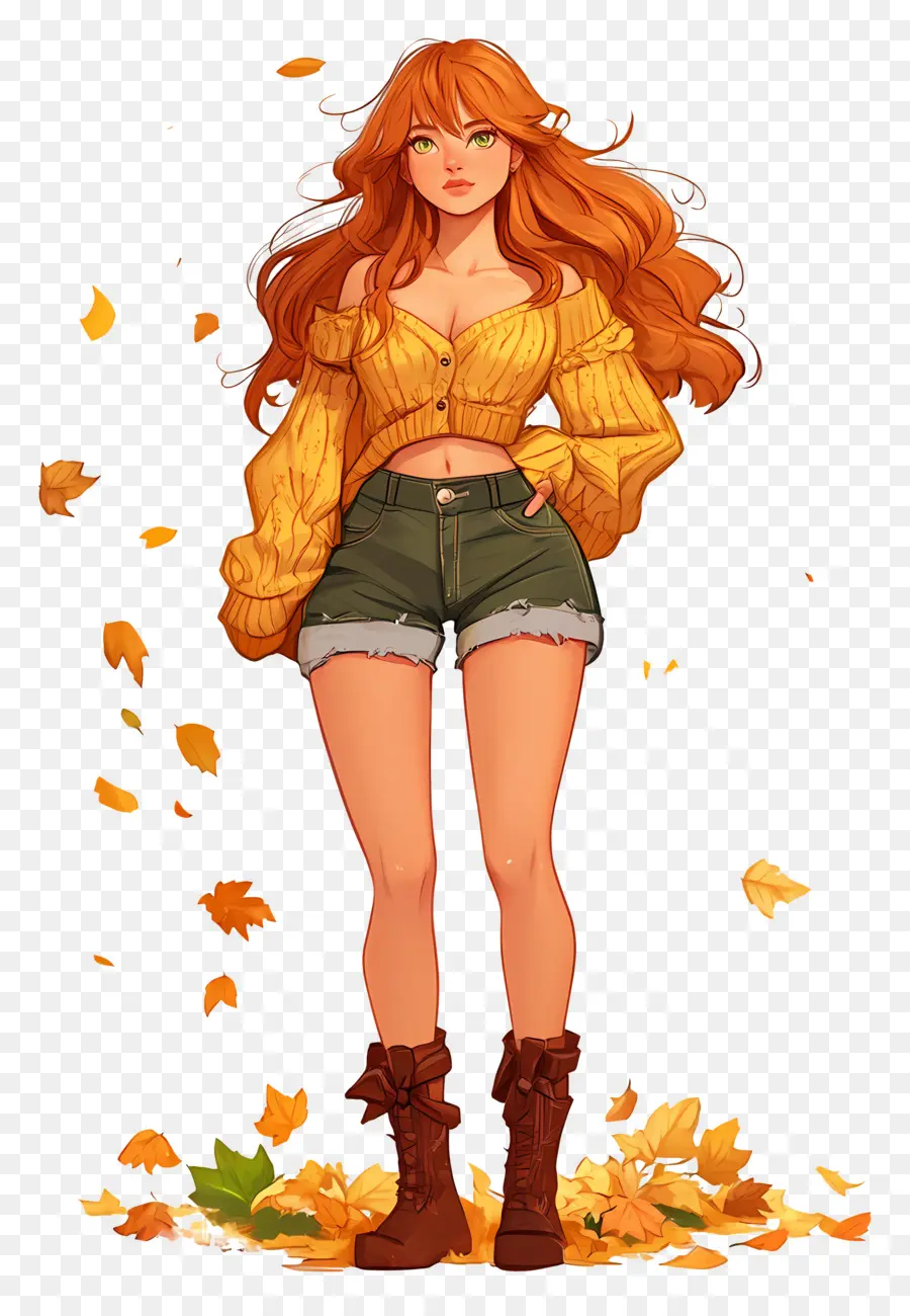 Chica De Otoño，Chica PNG