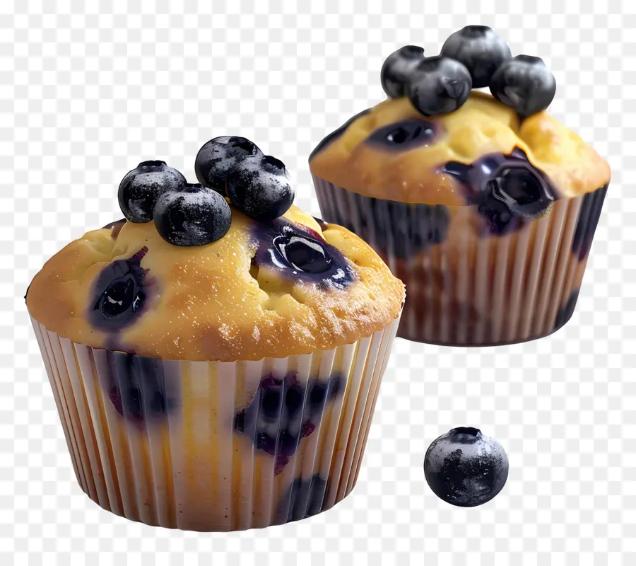 Muffins De Arándanos，Horneado PNG