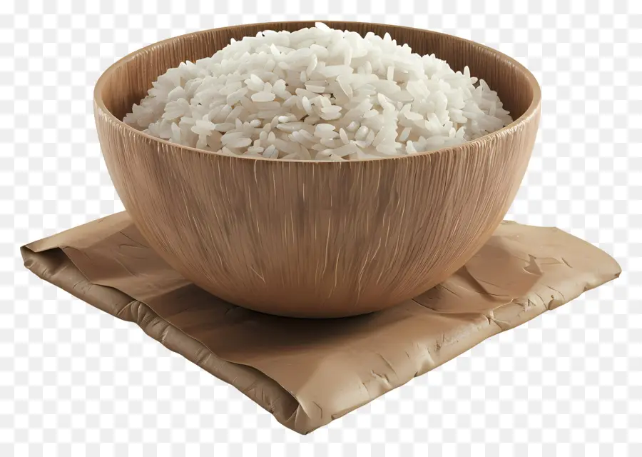 Tazón De Arroz，Cuenco De Madera PNG