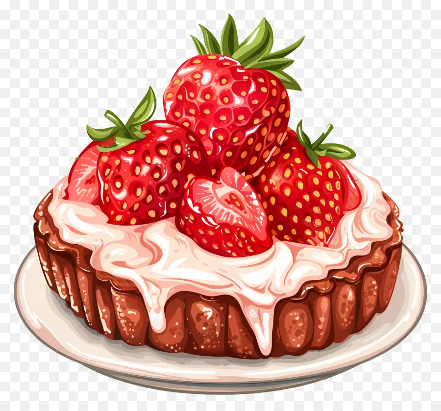 Pastel De Fresa，Fresas PNG