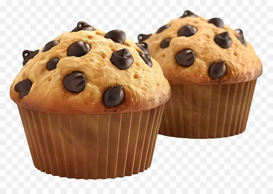 Muffins Con Chispas De Chocolate，Magdalenas PNG