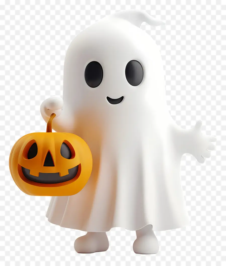 Fantasma Sosteniendo Calabaza，Fantasma Con Calabaza PNG