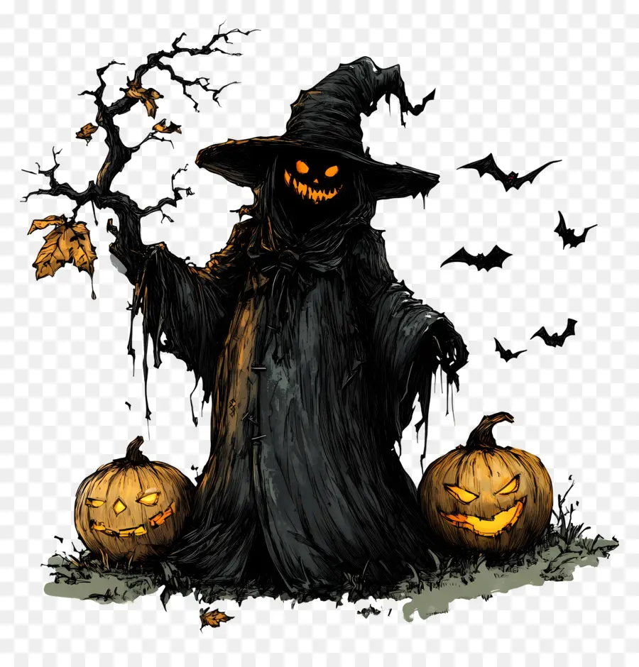 Samhain，Espantapájaros Aterrador PNG