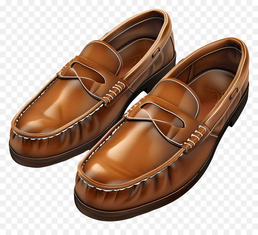 Mocasines，Mocasines Marrones PNG