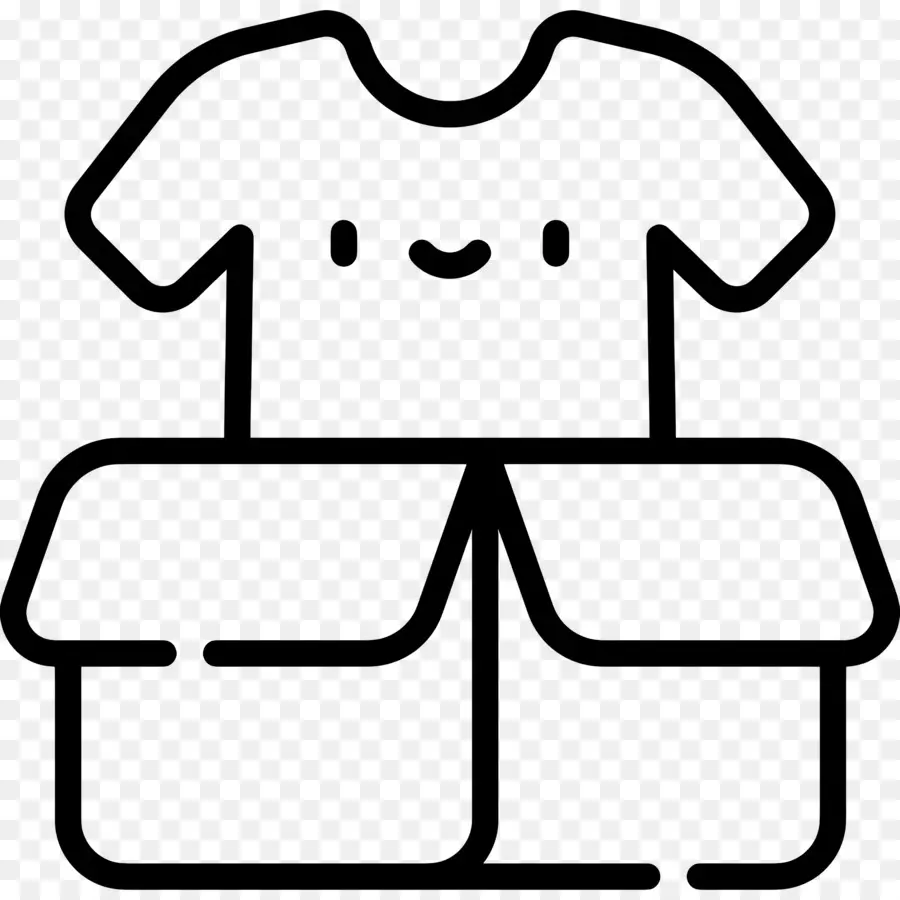 Caja De Ropa，Camiseta En Una Caja PNG