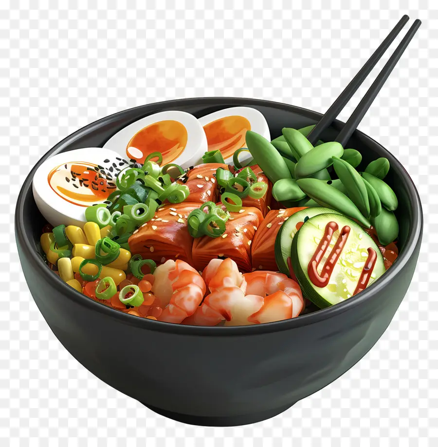 Poke Bowl，Tazón De Ramen PNG