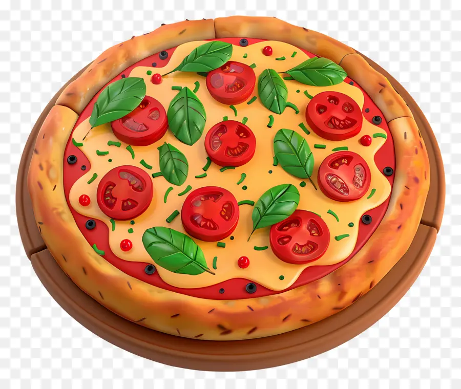 Pizza Margarita，Pizza PNG