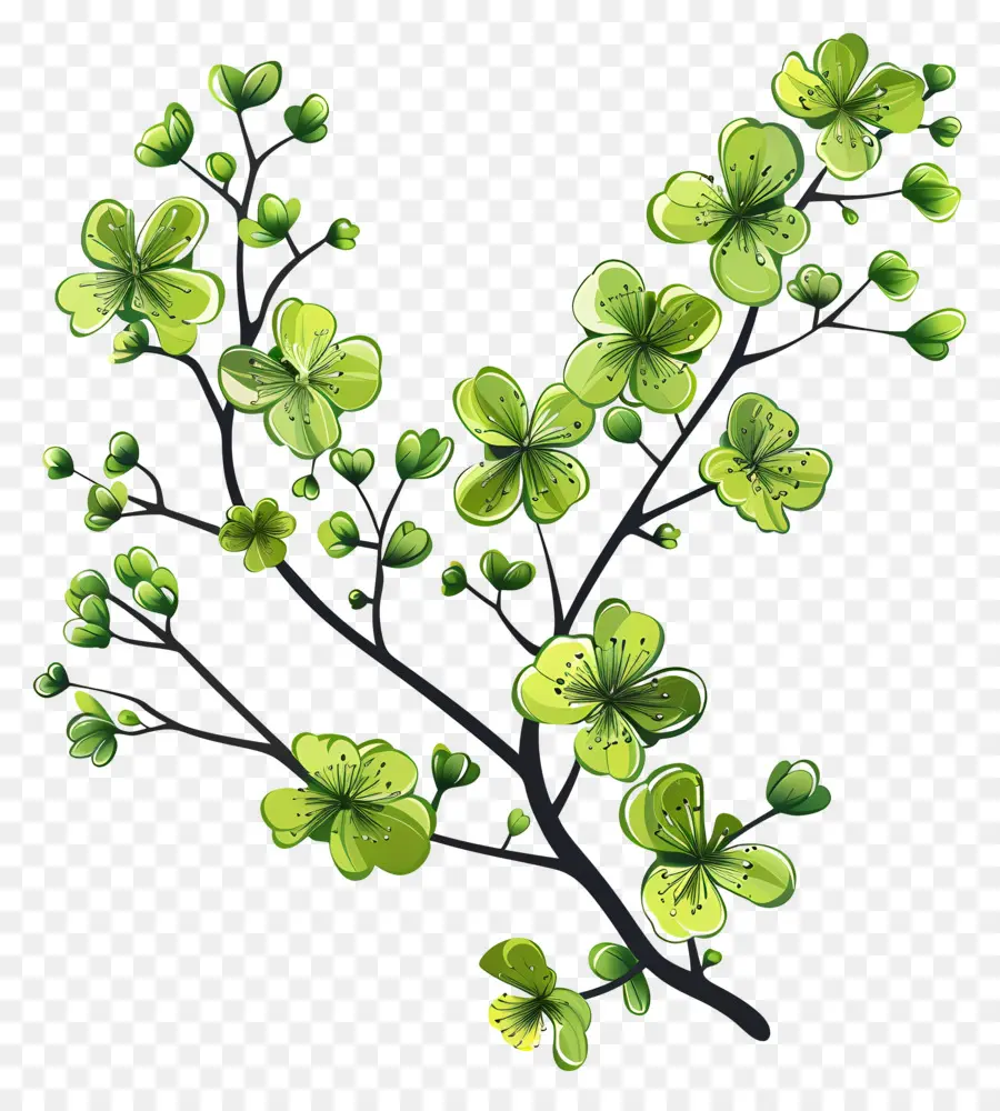 Flor Verde，Flores Verdes PNG