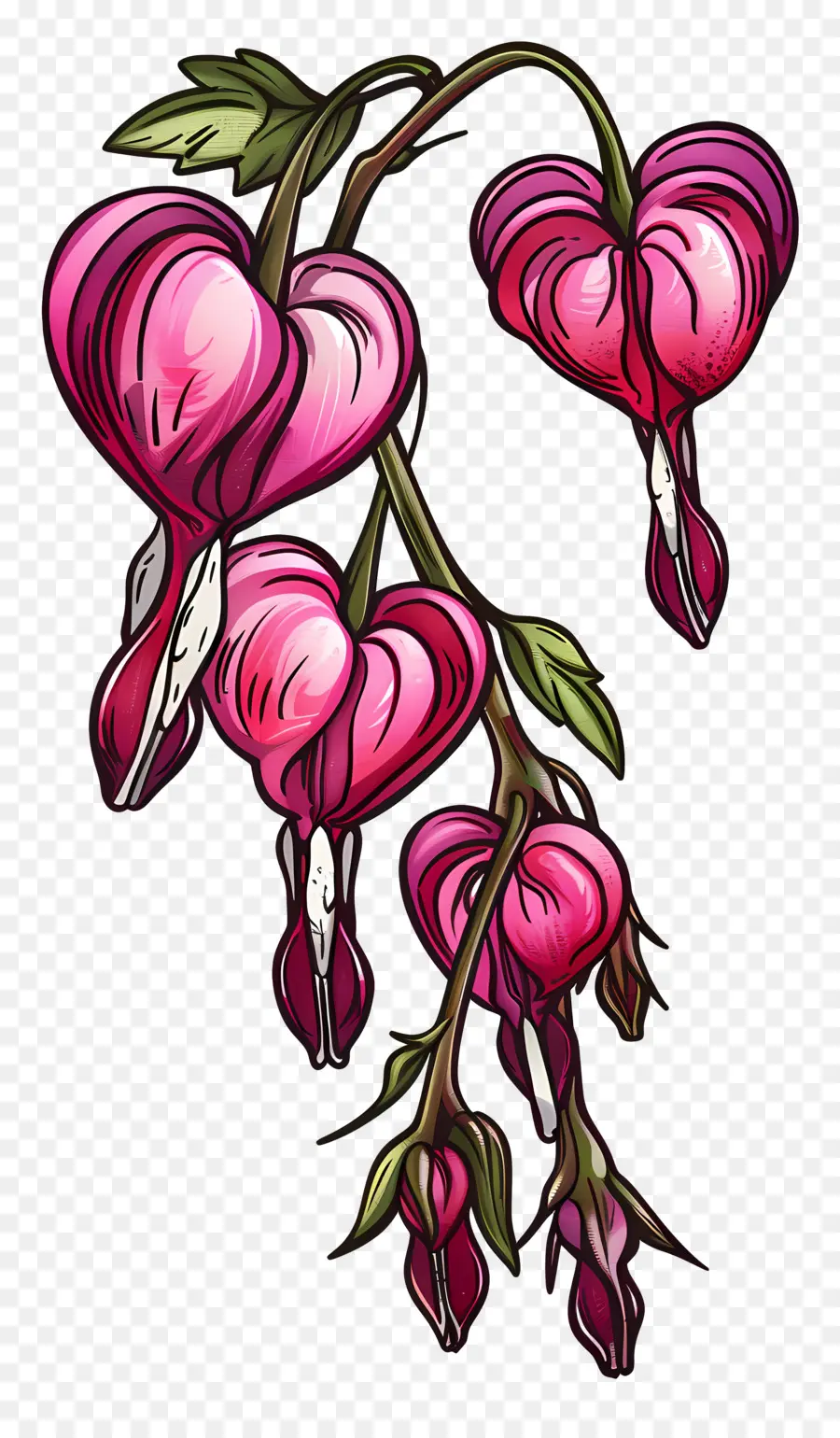 Flores Del Corazón Sangrante，Flores De Corazón Sangrante PNG