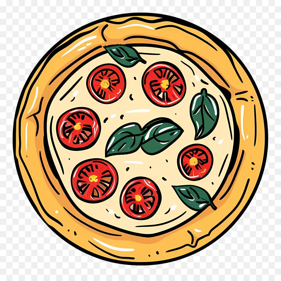 Pizza Margarita，Pizza PNG