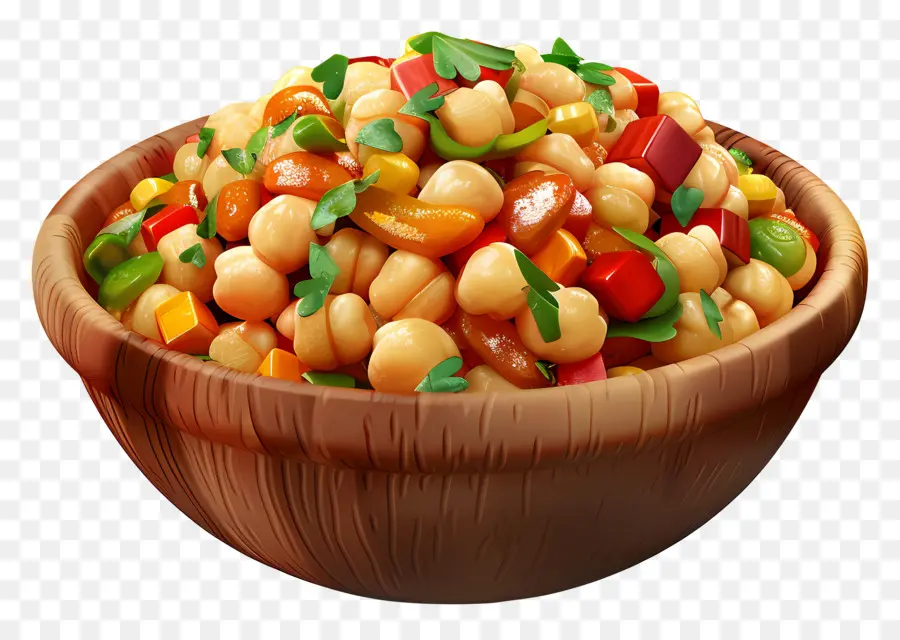 Cuenco Chana Chaat，Ensalada De Garbanzos PNG