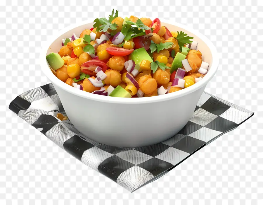 Cuenco Chana Chaat，Ensalada PNG