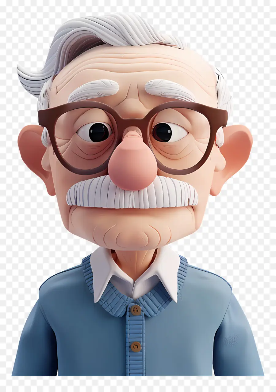 Abuelo，Anciano Con Gafas PNG