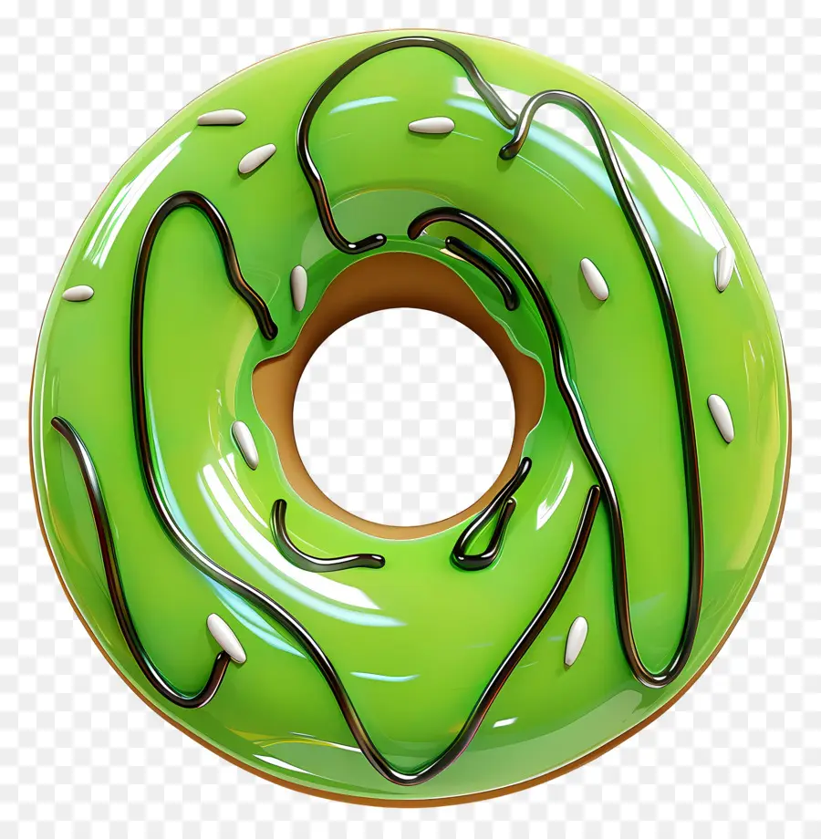 Donut Verde，Formación De Hielo PNG