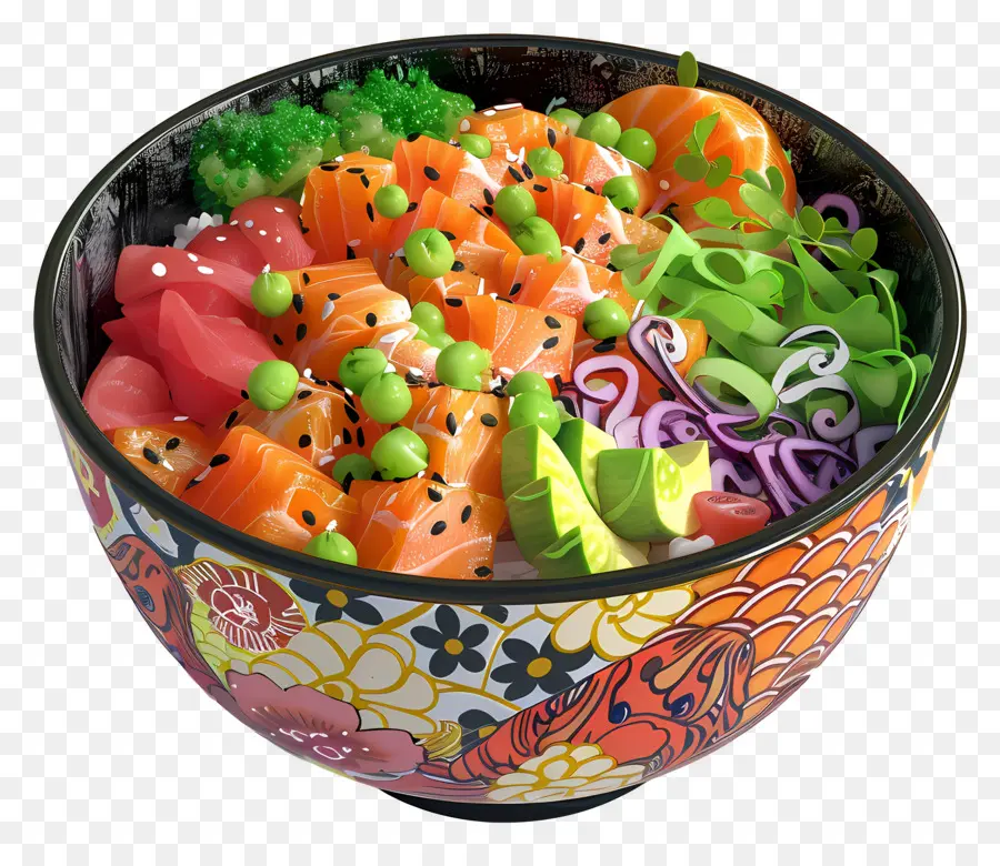 Poke Bowl，Sushi PNG