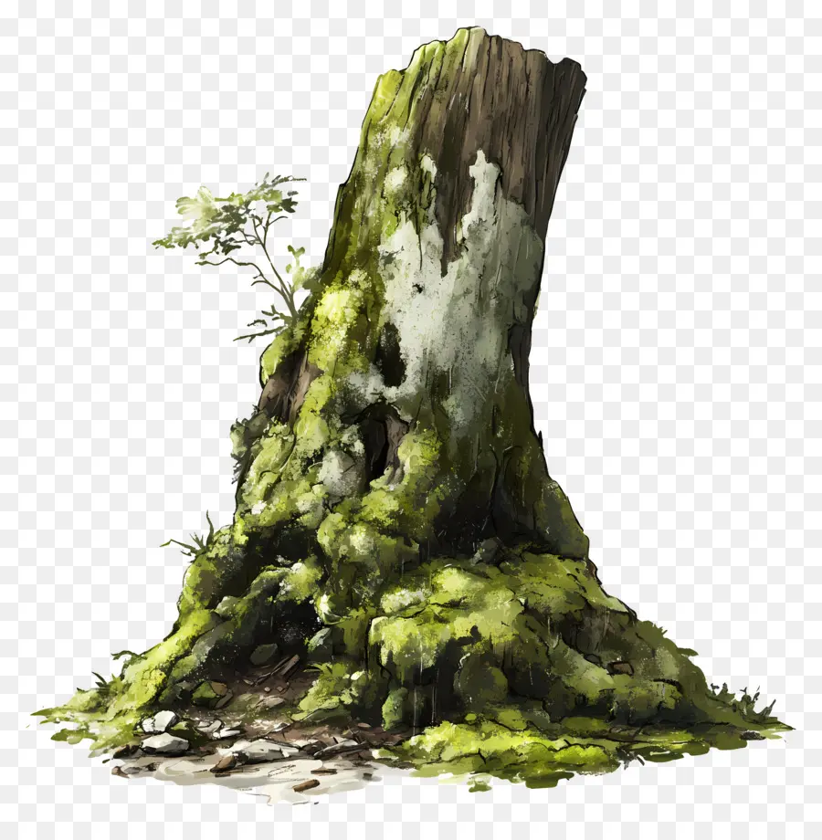 Bosques Cubiertos De Musgo，Tocón De árbol PNG